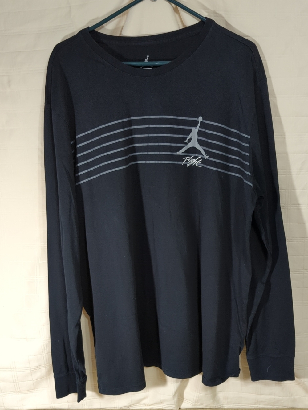 Jordan Flight Long Sleeve Black men's Shirt